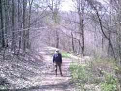 Connection of local trails to the main Chartiers trail can be accomplished, like this hiking trail connected to the Panhandle Trail.